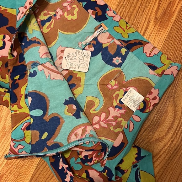 NWT Free People Tessa Tapered Trousers - Retro Floral Size 2 - Picture 9 of 16